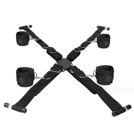 Snap On Door Cross Hand and Foot Cuffs Adjustable Couples Sex Bondage Restraints couple sex BDSM
