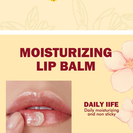 5PCS Deep Moisturizing Lip Balm Set Floral Fragrance Nourishing Lip Mask Lip Care to Reduce Lip Lines & Plump Lips