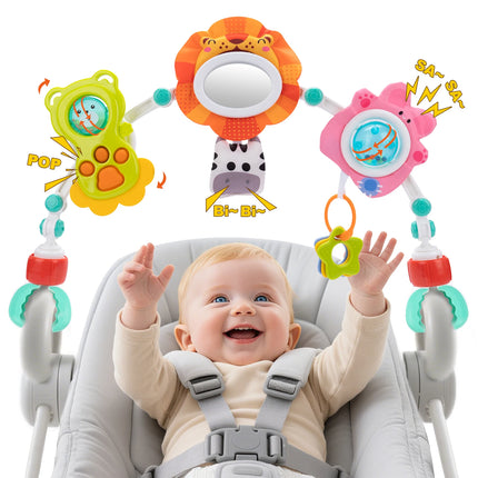 Baby Stroller Arch Toys Pram Activity Arch Toys Development Arch Baby Car Seat Toys Bouncer Toy Sensory  Fine Motor Skills Toys