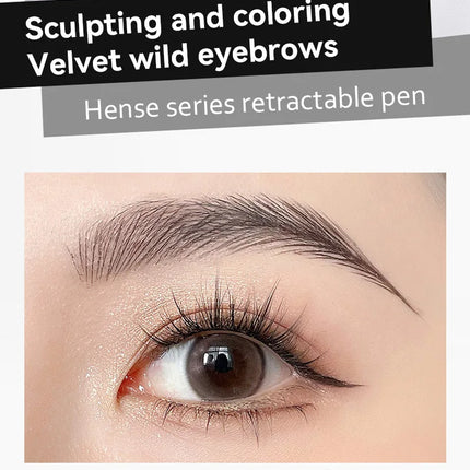 12PCS High Quality Pull Eyebrow Pencil Black Leather Makeup Wild Line Eyebrow Pencil Waterproof Hard Core Flat Head Pencil