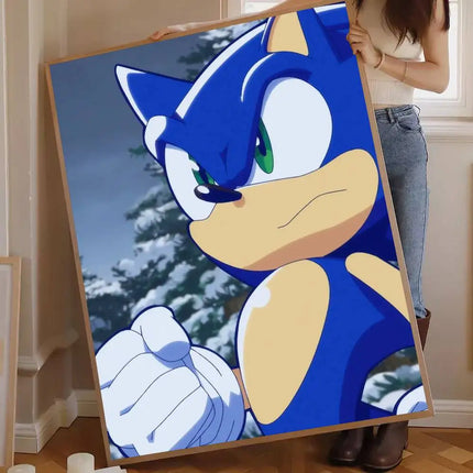 Affiche Murale Sonic 50x70cm Déco Moderne | Sonic Poster Wall Art Picture
