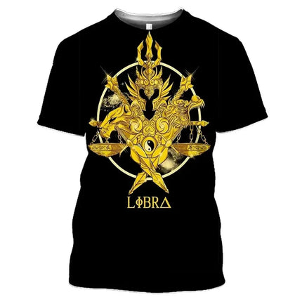 Summer Saint Seiya Anime 3D Printed T-Shirts Men Women Casual Fashion Oversized Short Sleeve T Shirt Male Tees Tops Man Clothing