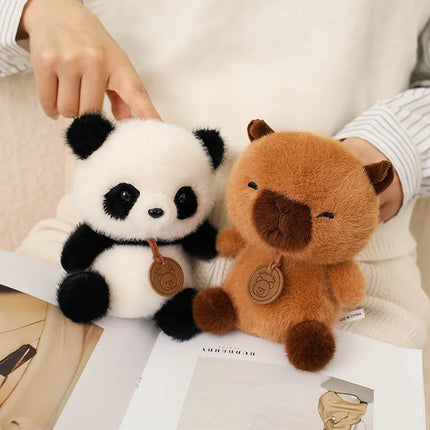 15CM Kawaii Cartoon Forest Animal Penguin Raccoon Stuffed Animal Plush Doll Children's Rabbit Panda Pig Handmade Toy Gift