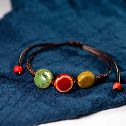 Love stone women's ceramic bracelet Female hand-woven couple small wholesale jewelry #5347