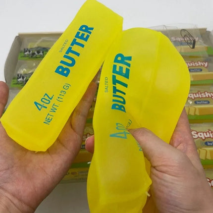 Moldable Butter Bar Squishy Fidget Toy Vaseline Filled Butter Stick Cheese Stick Squeeze Toy Stress Vent for Anxiety Relief Toy
