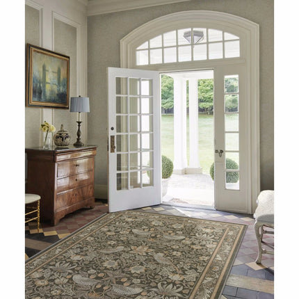 William Morris Strawberry Thief Stone Gold Rug Classic Design Textured Living Room Rug Art Home Decor Rug Strawberry Thief Rug