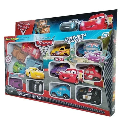 12pcs/Set Disney Pixar Cars Lightning McQueen Jackson Storm Mater PVC Model Back-Force Car Toy For Kids Festival Gift Set **&