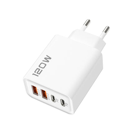 Fast Charging USB Type C Charger 120W 4 Port PD Quick Charge 3.0 For iPhone Samsung Xiaomi Huawei EU US UK Plug Phone Adapter