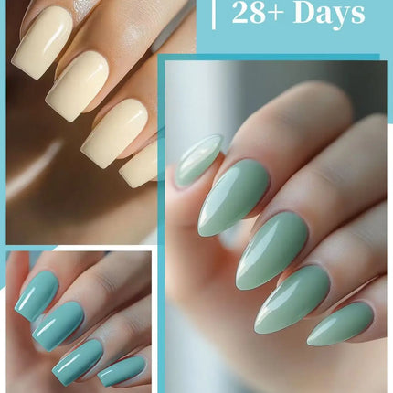 Gel Nail Polish Set 15ml Spring and summer milk white mint green Nude Varnish Gel Lacquer Top Coat for UV LED Curing