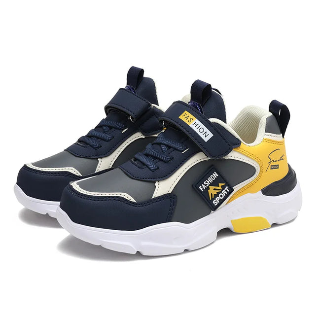 New Children's Leather Casual Shoes For Boy Girls Sneakers Breathable Kids School Walking Non-slip Sport Running Shoes Outdoor