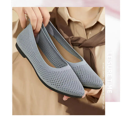 2025 Spring Breathable Mesh Flats Shoes for Women Comfortable Slip on Casual Shoes Woman Lightweight Soft Bottom Loafers