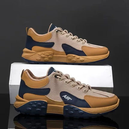 Men's Spring New Sport Shoes Casual Classic Trendy Thick Bottom Leisure Shoes Breathable Microfiber Upgraded Spring Autumn