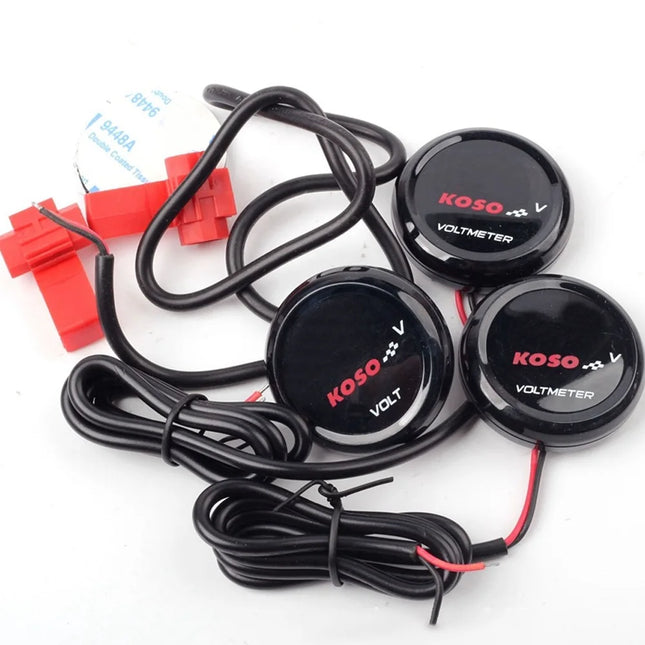 LED Round Voltmeter 10-150v Electric Car Battery Car Motorcycle Modified Display Table Universal Electric Motorcycle Accessories