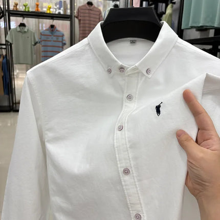 100% Cotton Corduroy Shirt - Green Long Sleeve M-4XL - Spring Autumn Slim Fit Candy Color Collection
