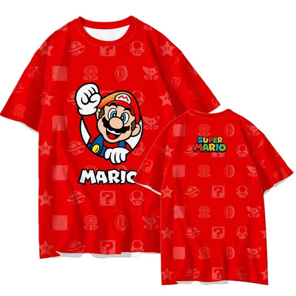 2026 Summer Princess Peach Retro Cosplay T-shirt Men's Oversized Short-sleeved Family Unisex 3D Printed Children's Sports Shirt