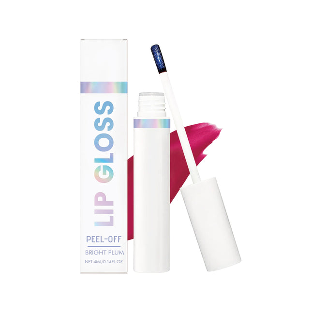 Moisturizing Peel-Off Lip Gloss Waterproof Long-Lasting Anti-Drying Peel-Off Liquid Lipstick Pink Tint Natural Tearable Lip Glaze