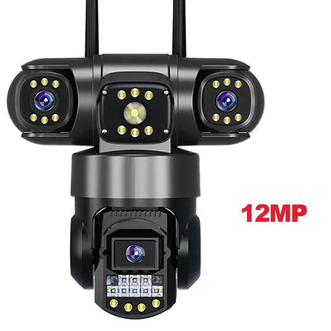 16X ZOOM WiFi Camera 20MP Four Lens Outdoor 6K 12MP IP66 Waterproof Night Vision Two-Way Intercom CCTV Video Surveillance