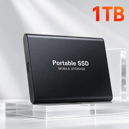 Portable Solid State Drive 2TB External SSD USB-C Hard Drive Compatible with PC Mac Windows