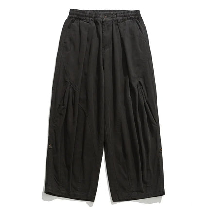 Japanese Oversized Men's and Women's Spring and Autumn Casual Wide Leg Pants, Retro Simple Straight Leg Loose Pants Unisex Style