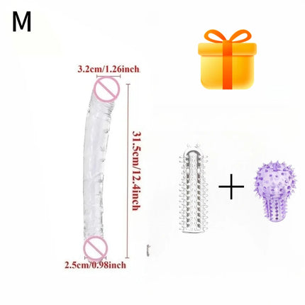 Adult Sex Toy Anal Toy Dual-head Ultra-long and Extra-large Simulated Dual-head Fake Penis, Simulated Penis, Lesbian Dildo 18+
