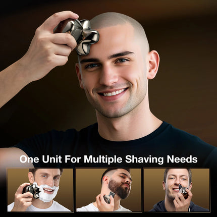 Kensen S28 Head Shaver for Men Electric Beard Trimmer 5D Floating Head Razor Nose Hair Trimmer Men's 5 in 1 Grooming Kit Barber