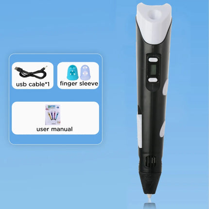 3D Pen Drawing Printing Pen With LCD Screen Compatible PLA Filament Toys Safe Paiting for Children DIY Toy Gift
