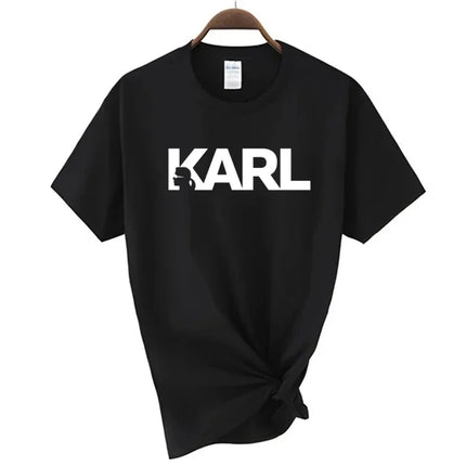 Fashion Casual Brand Karls T Shirt Men Women Cotton Short Sleeve O-neck Tshirt Men's Women's Summer Top Tee Shirt
