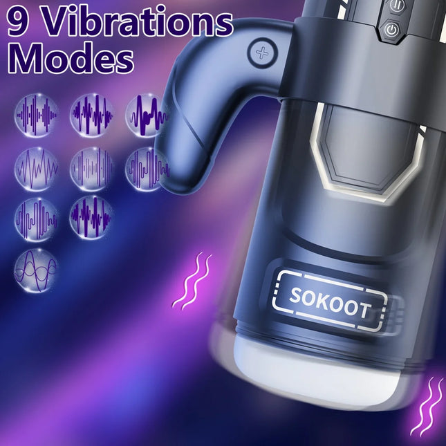 Automatic Men's Masturbator Cup Vibration Blowjob Sucking Machine Orgasm Erotic For Men Penis Training Sex Toys Adults Goods 18+