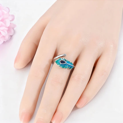 Opening Ring 925 Original Silver Adjustable Three-color Butterfly Fire Dragon Ring Fashion Jewelry Birthday Gift For Women