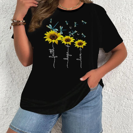 Plus Size Elegant Casual Women's T-Shirt Fashion Loose T-Shirt Women's Temperament Long Sleeve T-Shirt Holiday Weekend