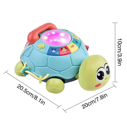Multifunctional Crawling Turtle Telephone Baby Toy Puzzle Early Education Story Machine Musical Toy 6 Months Infant Baby Gifts