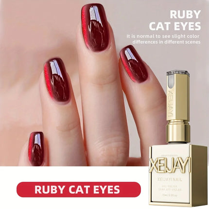 15ML Rainbow Cat Eye Nail Polish Gel Phototherapeutic Gel Soak Off Nail Magnetic Gel Polish Nail Art DlY For Salon At Home