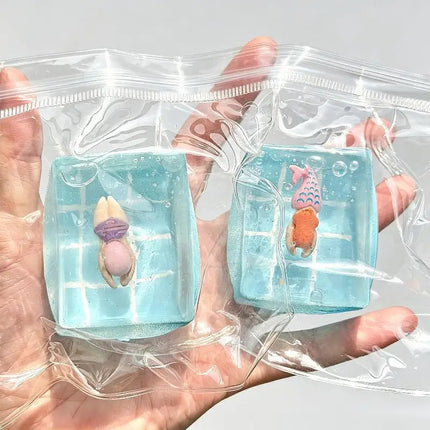 Swimming Pool Squeeze Toys Maltose Stress Relief Slow Rebound Sensory Toy Mochi Stress Reliever Toys Antistress