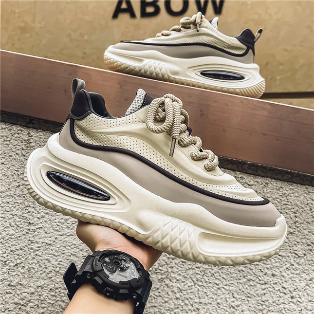 Men's Casual Sports Shoes, Fashionable Thick-Soled Skateboarding Shoes, Trendy and Comfortable Men's Outdoor Shoes