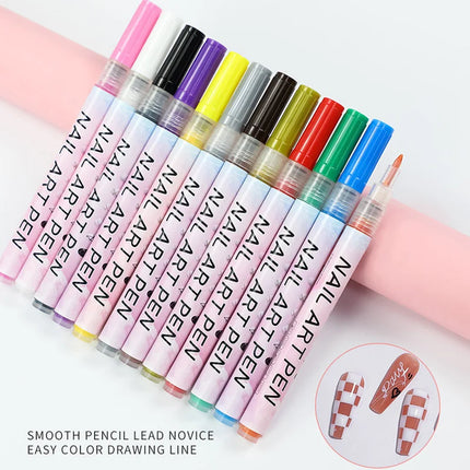 3-18pcs/set Nail Art Graffiti Pen Nail Marker Drawing Abstract Lines Fine Detail Floral Design Waterproof Nail Painting Manicure