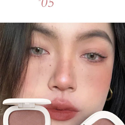 Monochrome Mud Blusher Contour Matte Natural Cheek Tint Purple Taro Low Saturation Waterproof Soft Contouring Cream Cosmetics