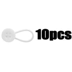 10pcs white button