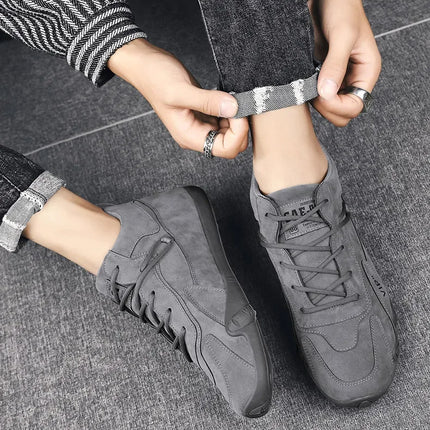 Ankle Boots For Men 2025 Spring Man Casual Sneakers Non Slip Khaki Work Mens Shoe Short Boots Loafers Lace Up Zapatillas Hombre