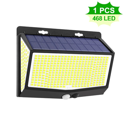418/528/368 Solar Wall Lights  Outdoor Motion Sensor 3 Modes Security Light IP65 Waterproof Solar Powered Wall Light For Outside