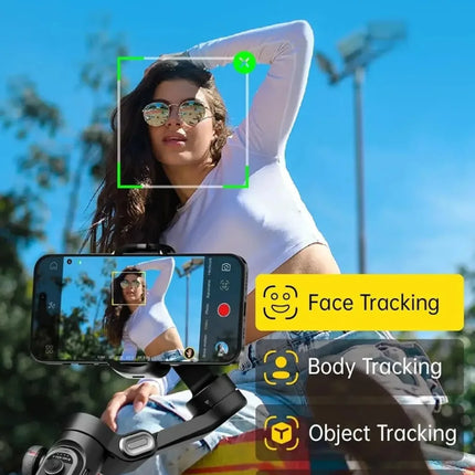Folding Handheld Gimbal Smart XE 3-Axis Phone Gimbal Stabilizer With Focus Wheel for iOS Android iPhone 16-12 Vlog Stabilizer