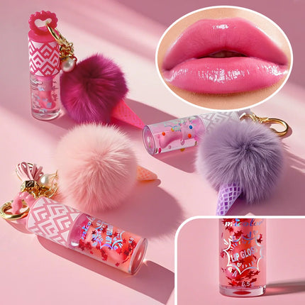 Three Colors Randomly Issued Color Lip Gloss Lip Oil: Moisturizing, Locks Moisture, Nourishing, Light and Comfortable