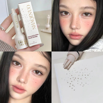 Liquid Air Cushion Freckle Stamp Pen SHAQINUO Five-point Head Freckle Natural Simulation Fake Dot Spot Pen Waterproof Lasting