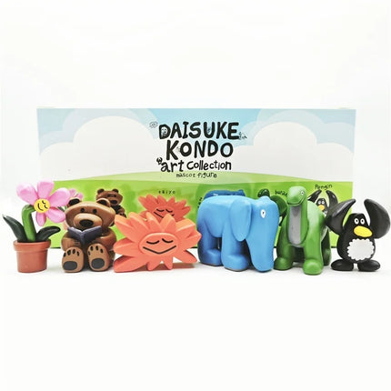 New DAISUKE KONDO Art Collection Blind Box Qualia Gashapon Capsule Toy Daisuke Kondo Plastic Decoration Flower Penguin Fans Gift