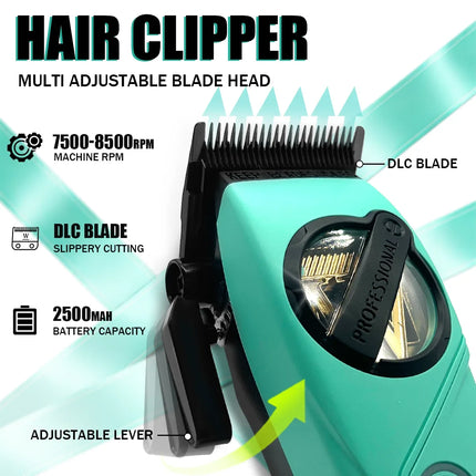 WMARK Hair Trimmer 5 in 1 Barber KIT Professional Shaver Hair Dryer and Spray Bottle Adjustable Hair Trimmer for Men NG-8637 KIT