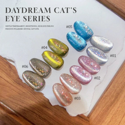 1-6PCS Popular Winter Internet Celebrity Hot-selling Northern Lights Cat Eye Magnet Gel Nail Polish Nail Art Nail Supplies