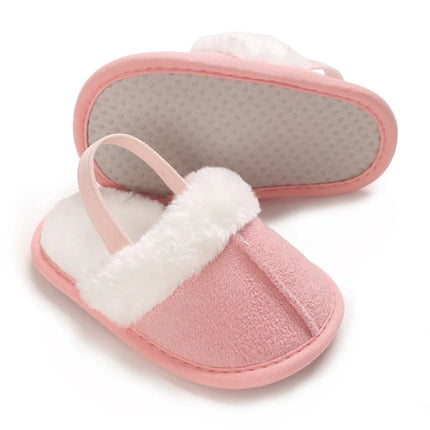 Newborn to 18 Months Children's Woolen Cotton Slippers Soft Soled Warm Baby Casual Shoes Cozy Footwear for Infants