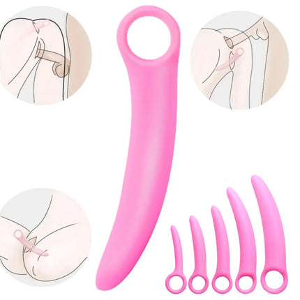Dual-use Anal Plug Silicone Vaginal Muscle Training Dilator Anal Butt Plug vaginal plug Female vaginal spasm male Masturbation