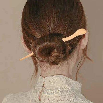 20023 Chinese Style Sandalwood Wood Hairpin Headwear Vintage Simple Green Wood Hair Sticks Female Hair Accessories Wholesale