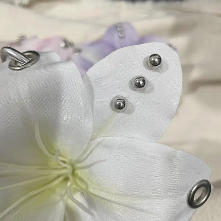 Exquisite Phalaenopsis Orchid Lily Keychain Creative Simulation Flower Bag Pendant Fashion Backpack Decoration Accessories Gifts