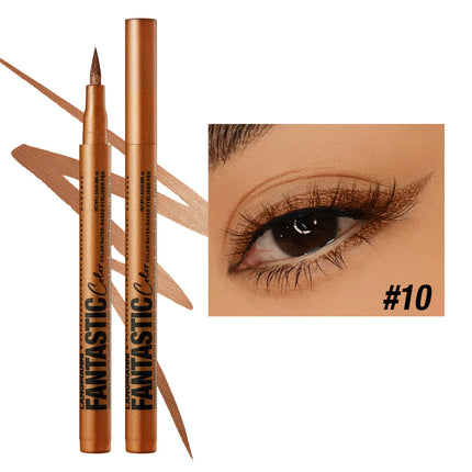 Matte Dark Purple Red Eye Liner Makeup White Liquid Eyeliner Quick-Drying Waterproof Eyeliner Pencil Long-Lasting 12 Color Eyes